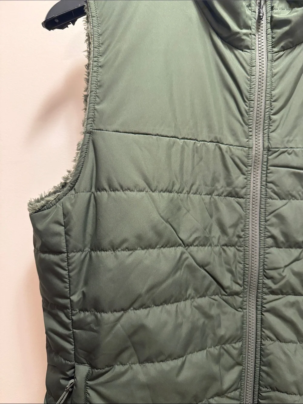 The North Face Olive Quilted Insulated Vest - Reversible - Picture 5 of 10
